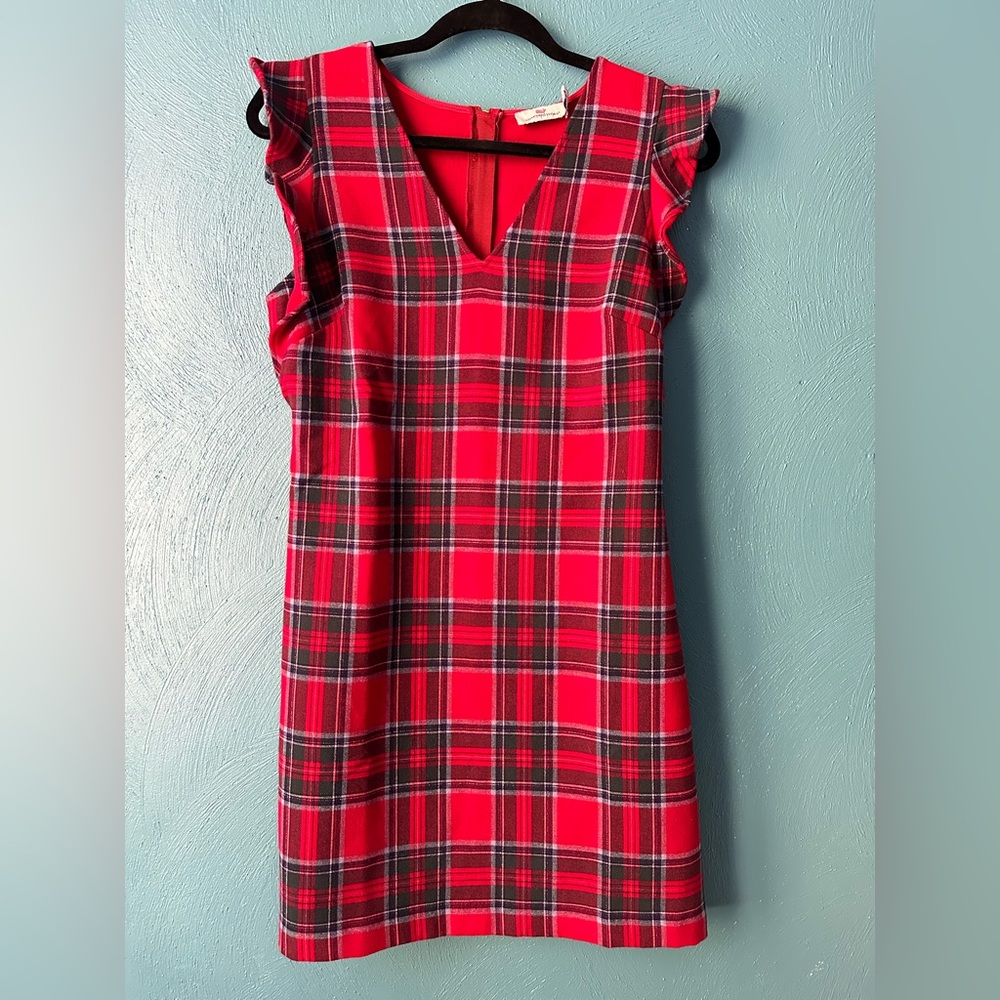 Vineyard Vines Nantucket Tartan Flutter Sleeve Dress size 4